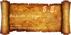 Bajczár Elma névjegykártya